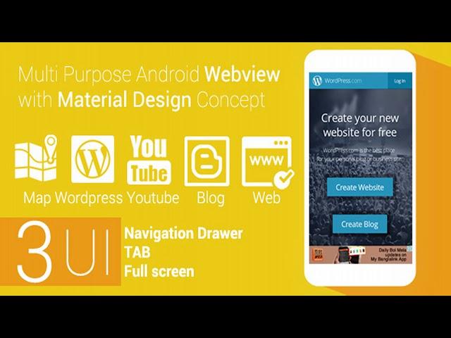 Multi Purpose Android Webview with Material Design | Codecanyon Scripts and Snippets