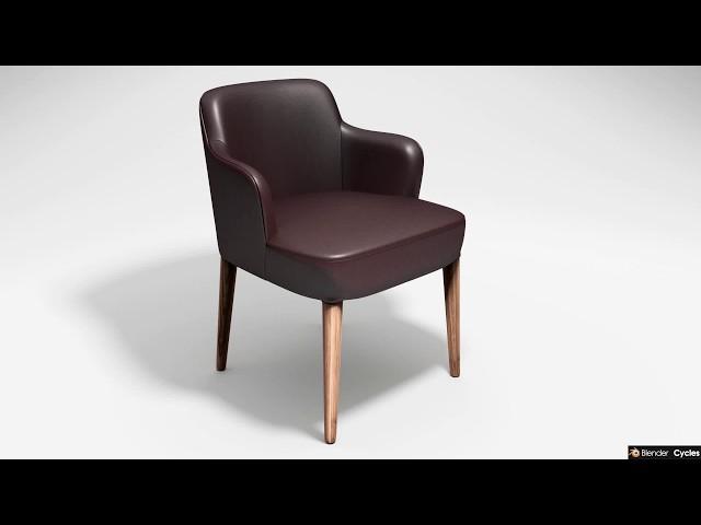 Blender. Modeling leather chair.