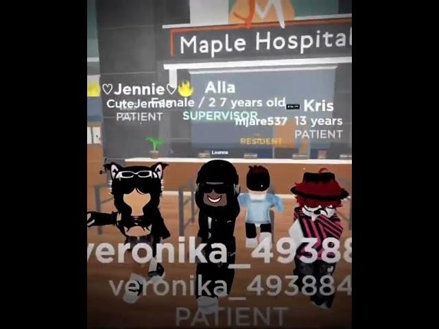 Dancing with my friends.. game: maple hospital on roblox