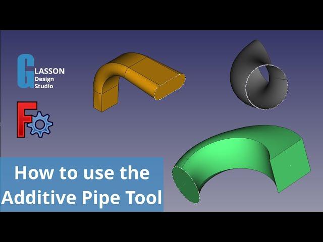 How to use the Additive Pipe Tool in FreeCAD's Part Design Workbench