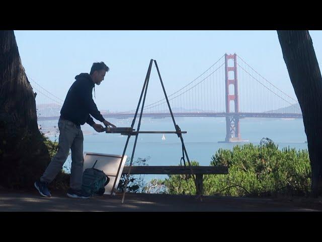 PLEIN AIR oil painting GOLDEN GATE BRIDGE