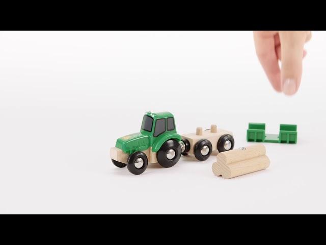 BRIO trein Tractor met aanhanger 33799