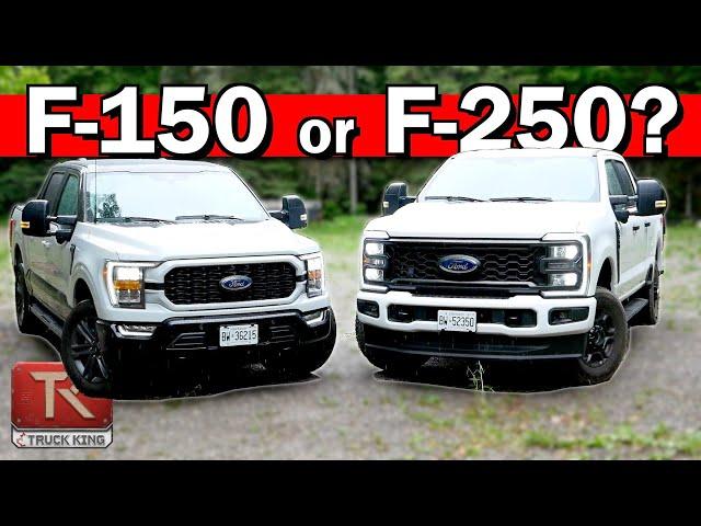 Ford F-150 vs F-250 - Half-Ton or HD? We Compare Towing, Payload, MPG & More!