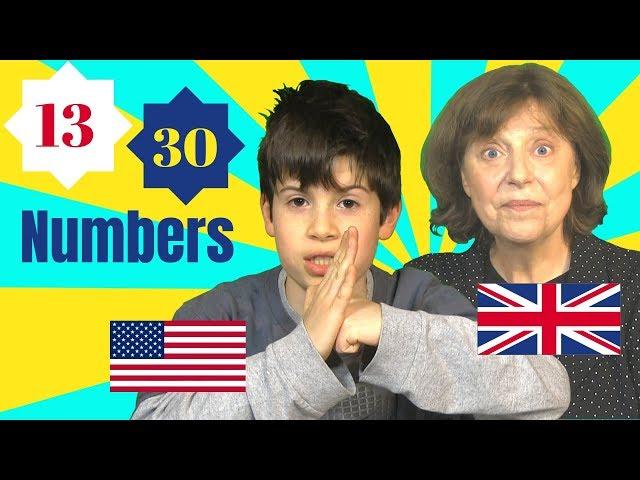 Saying numbers in British and American English (1-100)