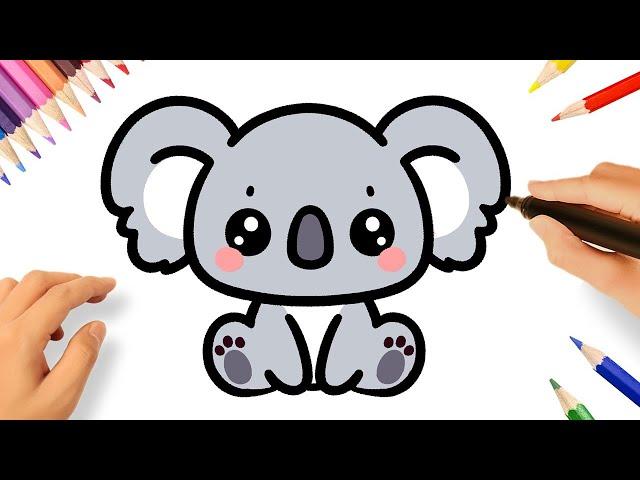 CÓMO DIBUJAR UN KOALA KAWAII 