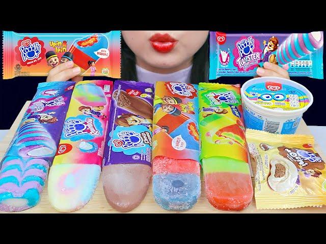 ASMR PADDLE POP ICE CREAM  PADDLE POP UPIN & IPIN, MINIONS, TWISTER, CHOCO MAGMA, TRICO, RAINBOW