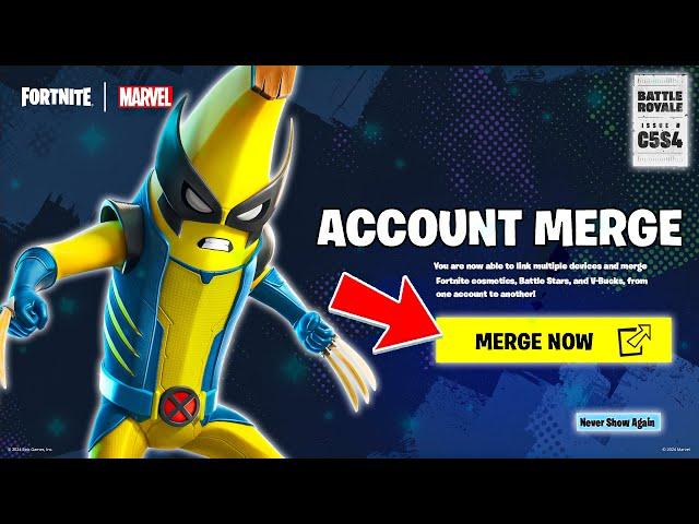 HOW TO MERGE FORTNITE ACCOUNTS! (SEASON 4)