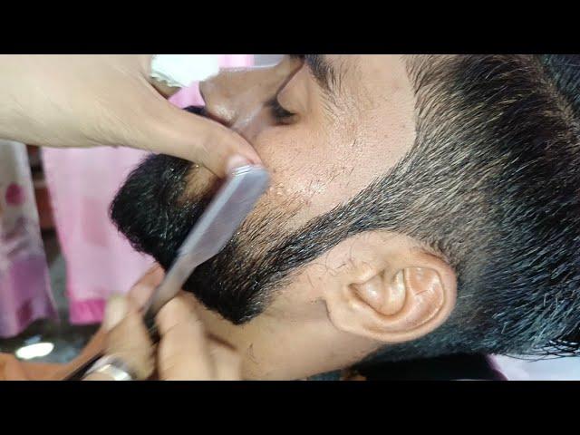 ASMR Barbar Boy New Trending Beard style in Pakistan And India Cuts saloon