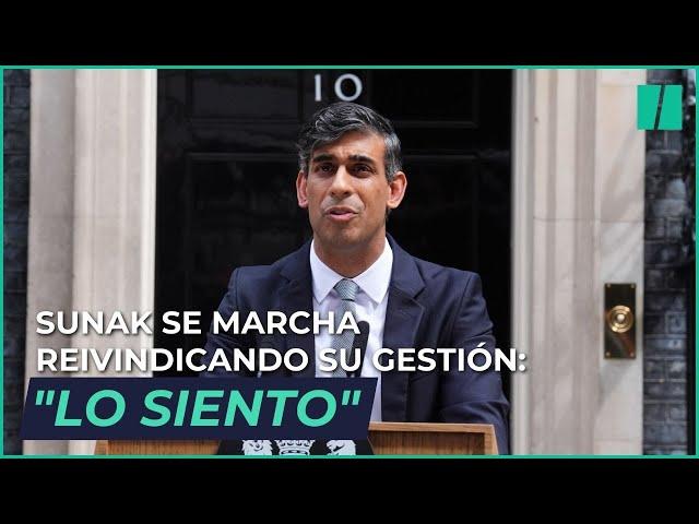 "Lo siento": Sunak se marcha reivindicando su gestión | EL HUFFPOST