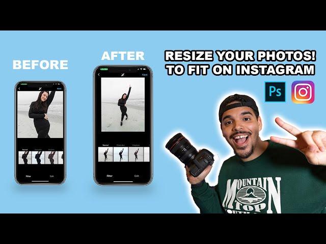 How to Resize Your photos so they fit on instagram | PHOTOSHOP HACK | TUTORIAL |