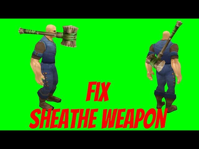 How to fix Sheathe Weapon - WoW Model Viewer