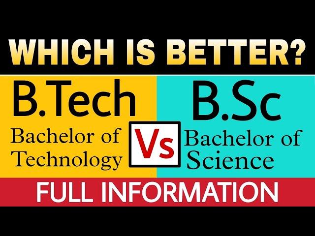 BTech Vs BSc Which is Better? | Best Courses After 12th Science | 12th Science Career Options |