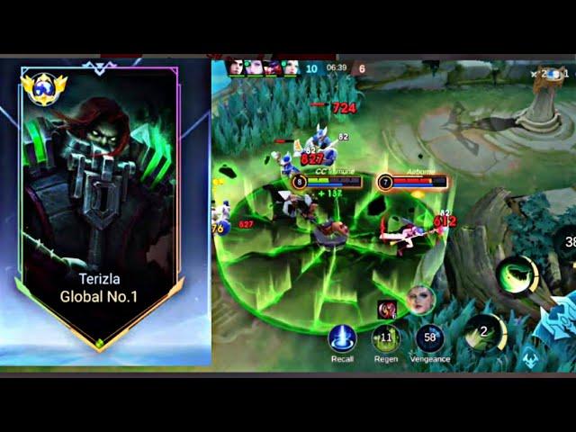 TERIZLA BEST BUILD 2024 | TOP 1 GLOBAL BUILD | MOBILE LEGENDS | MYTHIC LIVE