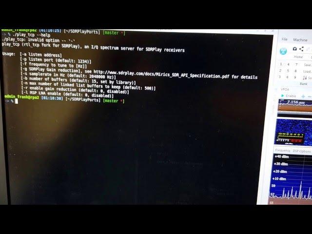 HB9FXQ SDRPlay -play_tcp- prototype on Raspberry PI