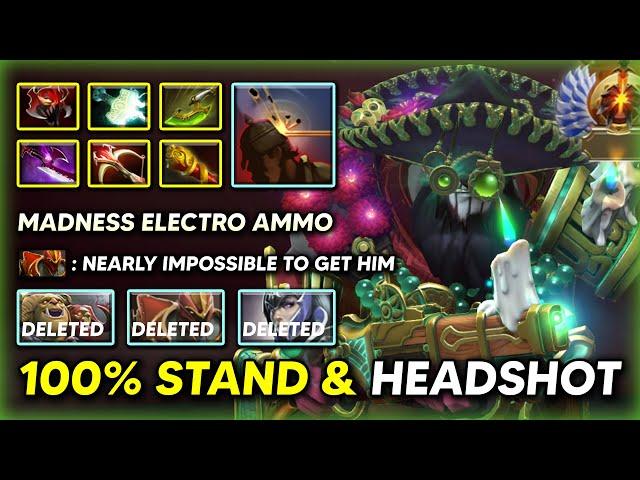 100% STAND & HEADSHOT CARRY Sniper With Madness Electro Attack Speed 100% Free Hit 7.37d DOTA 2