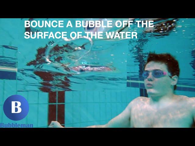 Bubbleman: How to bounce bubble ring off surface of water