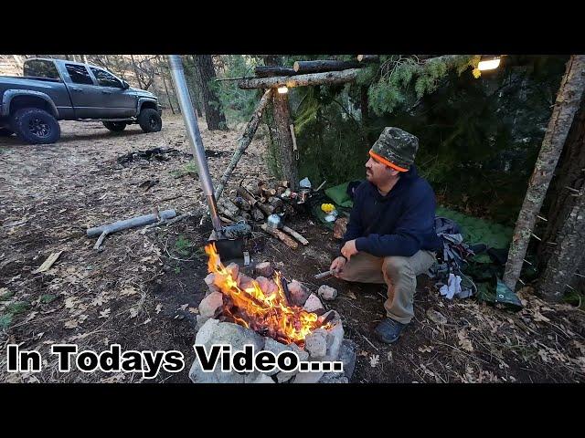 Surviving the Forest Alone, My Cold Night in a log Shelter