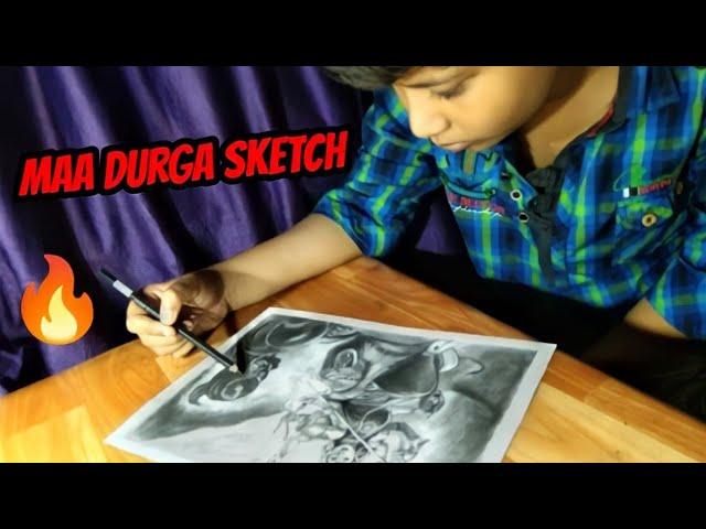 Sketch of Maa durga  || Artist Sohom Dey