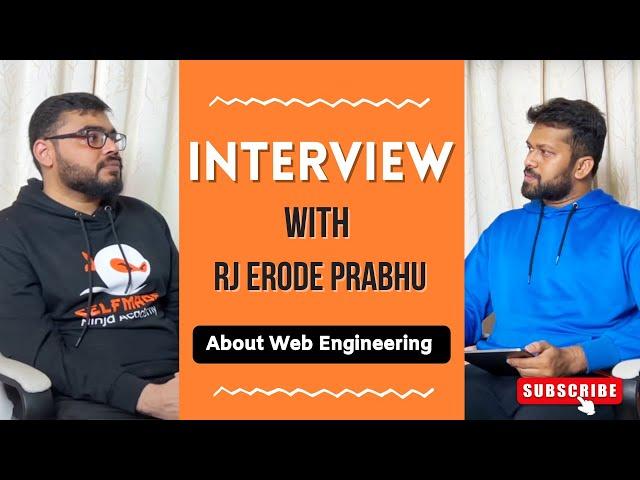 Interview with Rj Erode Prabhu | Web Engineering | Selfmade Ninja Academy | Web Development | Tamil