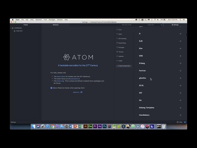 Adding Atom Beautify Package to Atom