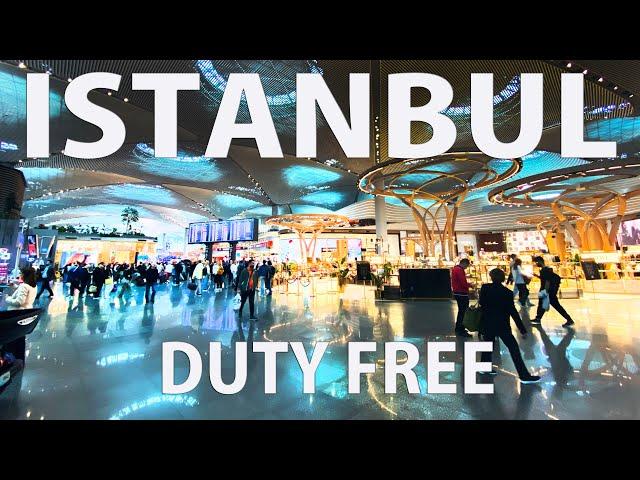 【Airport Tour】2023 Istanbul Airport Duty Free Shops Main Area Walking