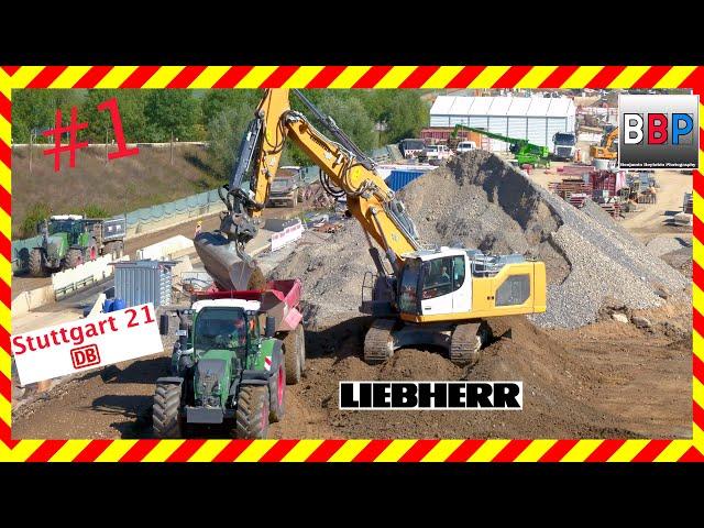 Liebherr R 934 & Fendt, Massey Ferguson, Mercedes-Benz, Stuttgart 21, 12.09.2022. #1