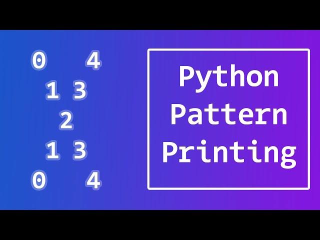 Python Pattern Programs |  Printing Numbers in X Shape