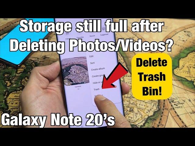 Galaxy Note 20s: Storage still FULL after deleting photos? Delete Trash Bin / Recycle Bin