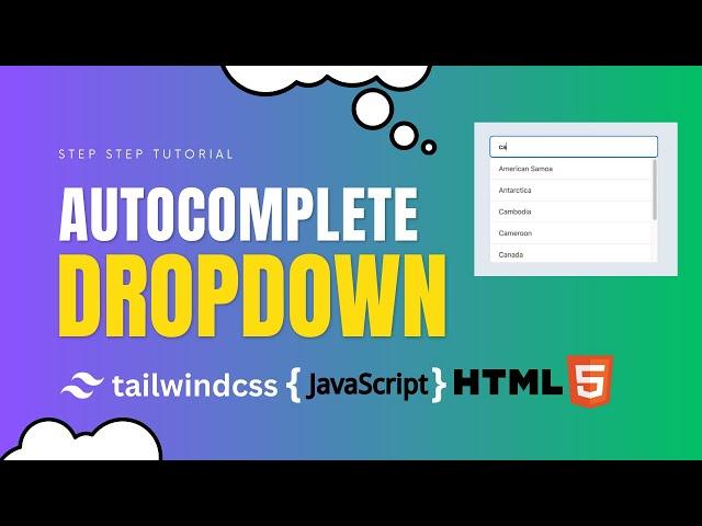 Build a Dynamic Autocomplete Dropdown with JavaScript & Tailwind CSS!