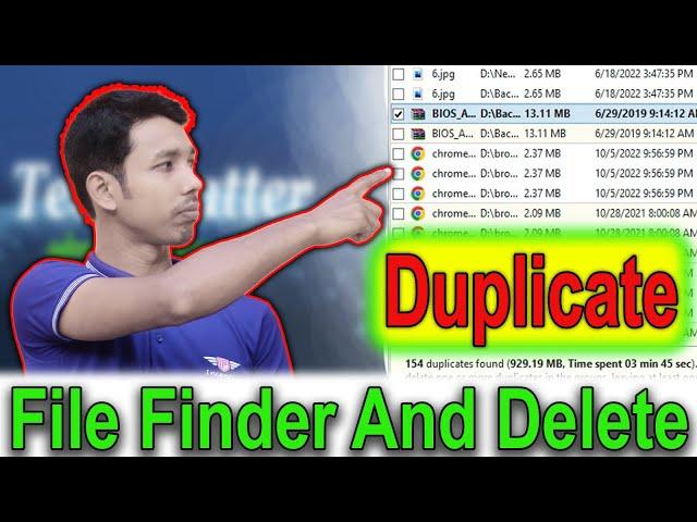 How to Duplicate File Finder Easy Delete | @TechMatter