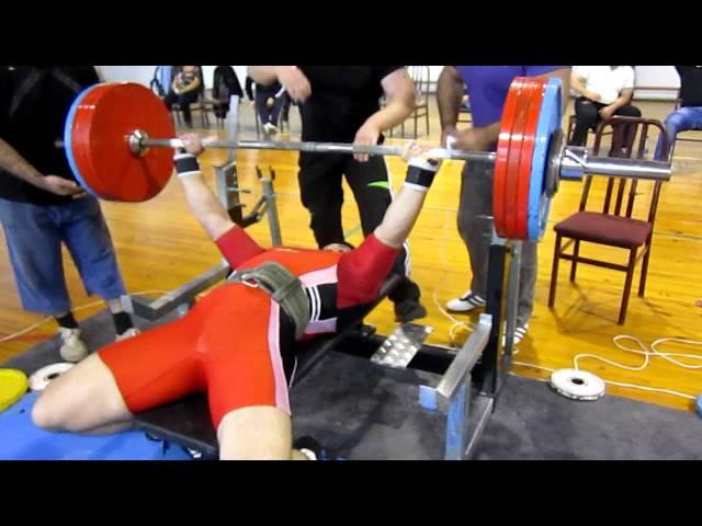 Hafiz Verdiyev benchpress 222,5kg. Azerbaijan powerlifting championships 08.10.2011