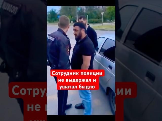 Сотрудник полиции не выдержал и ушатал бородатое быдло