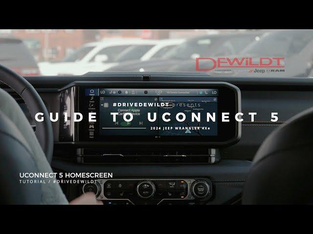 BEST UCONNECT 5 TUTORIAL PT. 1 - Jeep Wrangler Homescreen