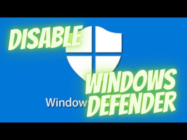 Disabling Windows update and defender