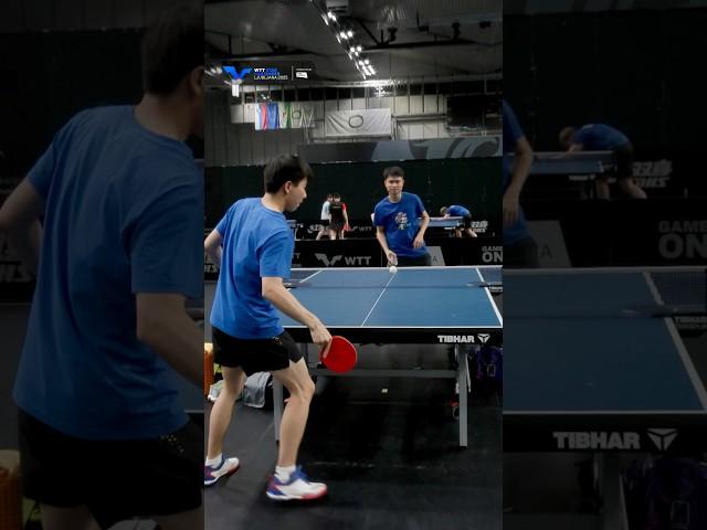 When playing with a table tennis racket is too mainstream  #WTTLjubljana #TableTennis