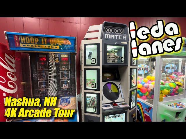 Leda Lanes (Nashua NH), 4K arcade walkthrough & tour, October 2024