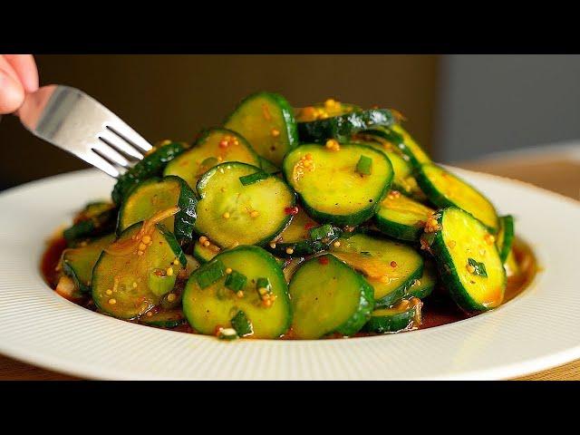 Cucumber salad that burns belly fat! My mother lost 25 kg in one month.