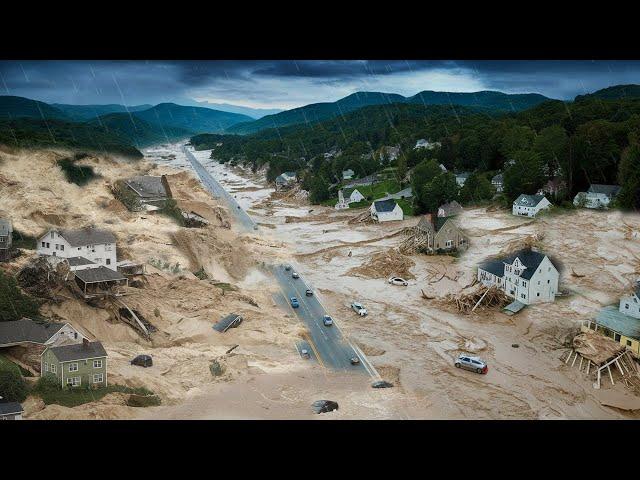 Vermont, USA destroyed now! Flash flooding and landslide in St. Johnsbury and Lyndon