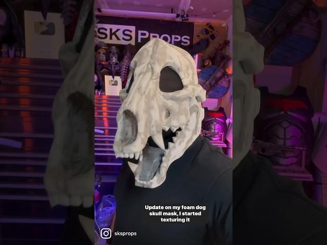 Dog Skull Mask WIP EVA Foam #cosplay #skulldog #furries #foamsmith #cosplaytutorial #fursuit