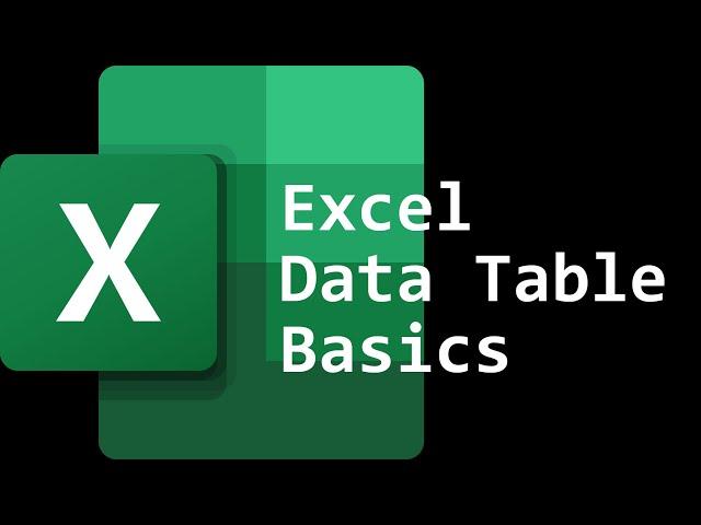 Excel Table Basics