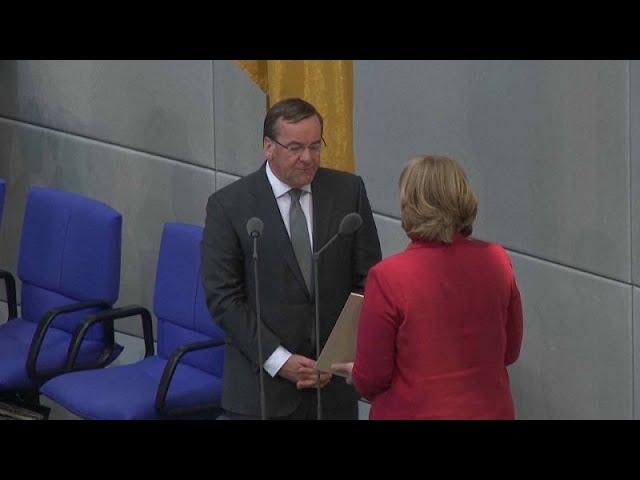 Boris Pistorius is sworn in as Germany's new defence minister