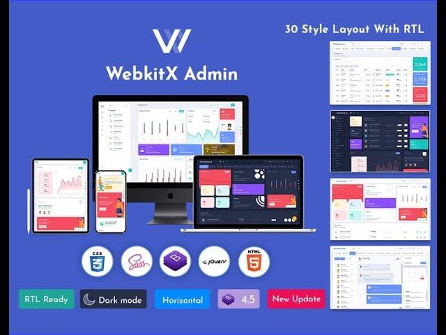 Bootstrap 5 Admin Dashboard Template with Admin Panel – WebkitX