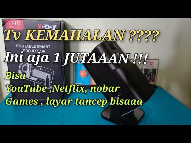 TV MAHAL ‼️ CUKUP 1 JUTAAN BELI INI AJA ‼️ NEW PORTABLE SMART PROJECTOR XGODY ‼️