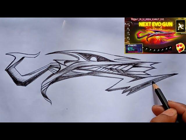 M1014 Evo gun drawing/Free Fire m1014 Evo gun drawing/Evo gun drawing free fire/free fire draw