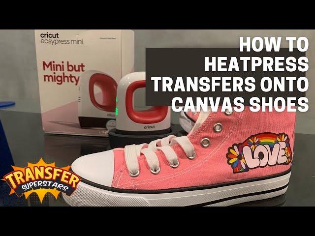 How to Customize Your Designs with DTF Transfers onto Canvas Shoes with Mini Cricut Heat Press