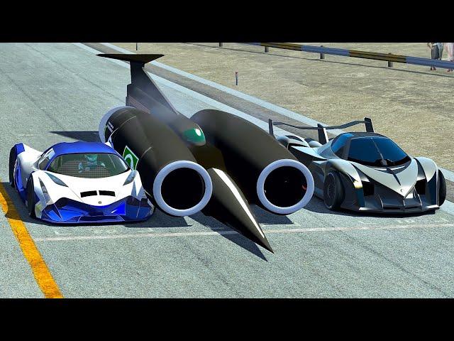 SSC Thrust vs Devel Sixteen 2014 vs Devel Sixteen 2019 - Drag Race 20 KM