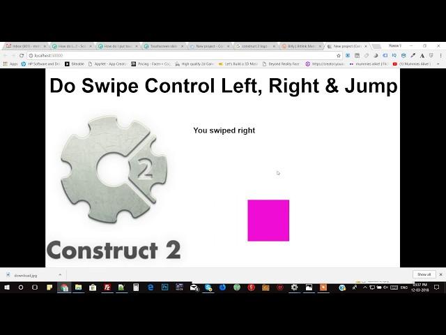 Construct 2 - One trick everyday #3 - Detect swipe