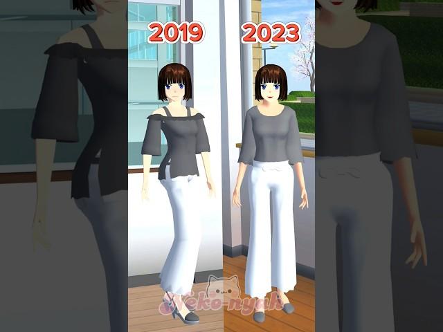 2019 VS 2023 Teachers Transformation in Sakura  #sakuraschoolsimulator #shorts #tiktok #fyp #trend