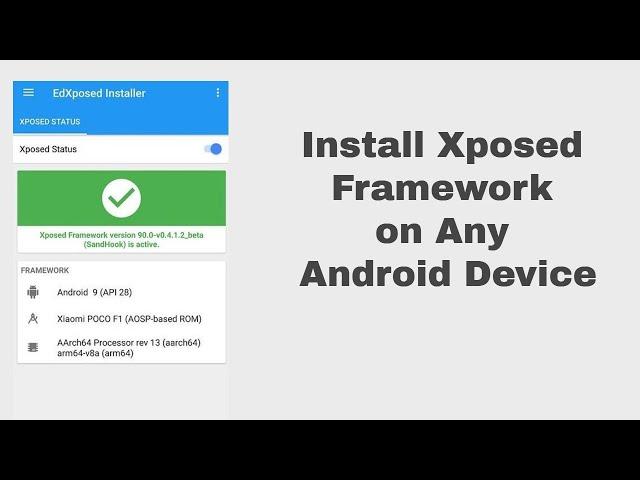 How to install xposed framework on android 9