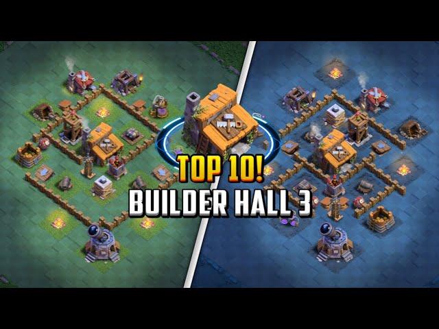 TOP 10! Builder Hall 3 (BH3) Base Layout 2024 | Clash of Clans